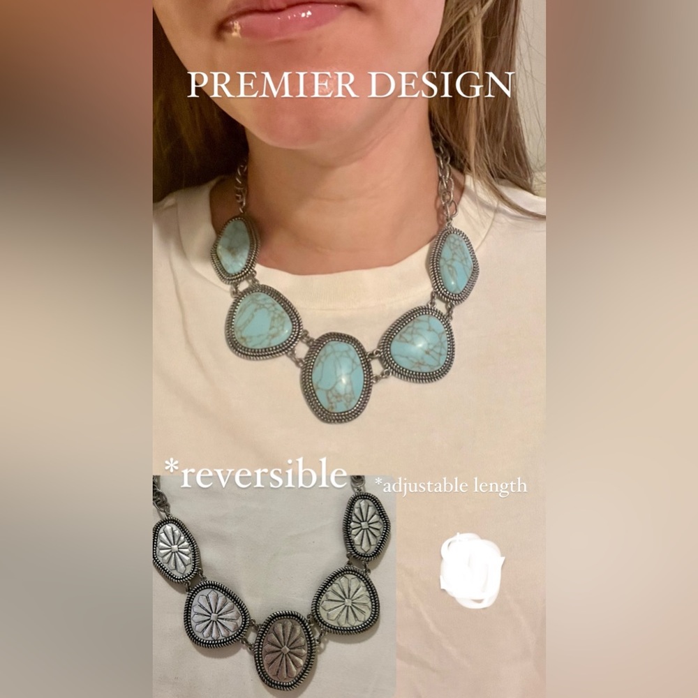 Premier Designs Reversible Turquoise Necklace